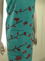 Mongolia Blossoms Hand Painted Kurti Material