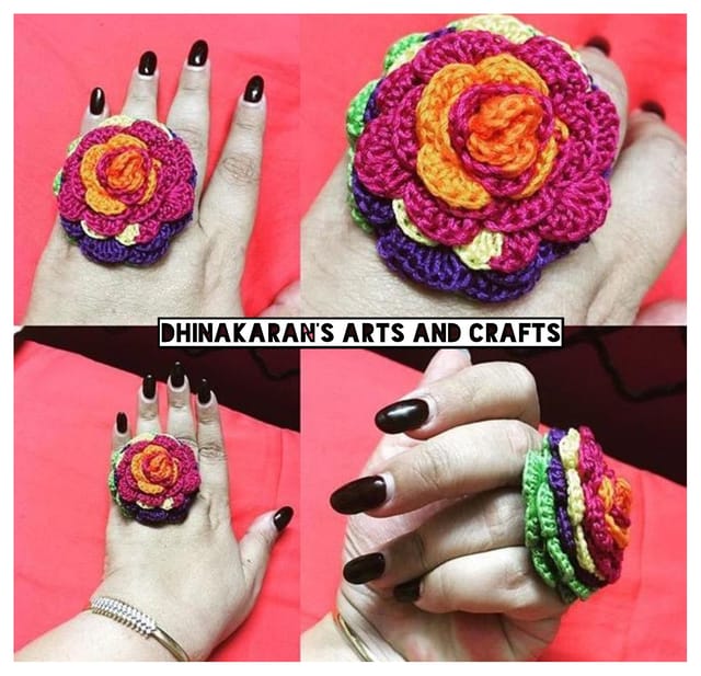 Rangeela Crochet Finger Ring