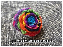 Satrangi Crochet Finger Ring