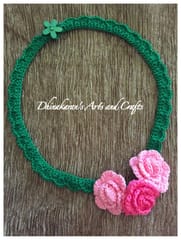 Lovely Rose Crochet Necklace