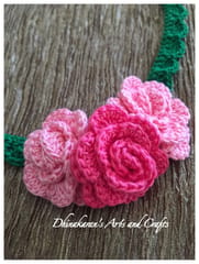 Lovely Rose Crochet Necklace