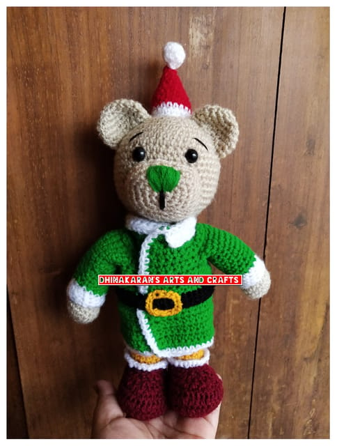 Santa Bear Crochet Soft Toy