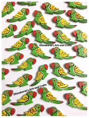GREEN Big Parrot Buttons
