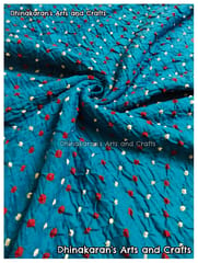 SKY BLUE Bandhani Fabric