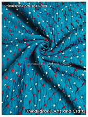 SKY BLUE Bandhani Fabric