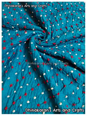 SKY BLUE Bandhani Fabric