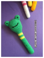 Frog Crochet Baby Rattle