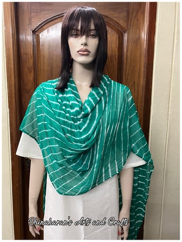 Rama Green Lehariya Dupatta