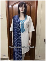 Indigo Blue Lehariya Dupatta