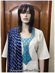 Indigo Blue Lehariya Dupatta