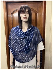 Indigo Blue Lehariya Dupatta