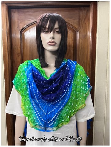 Multicolor Art Silk Bandhani Dupatta