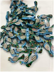 Light Blue Peacock Buttons