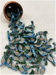 Light Blue Peacock Buttons