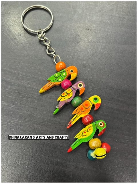 Quirky Parrot Keychain