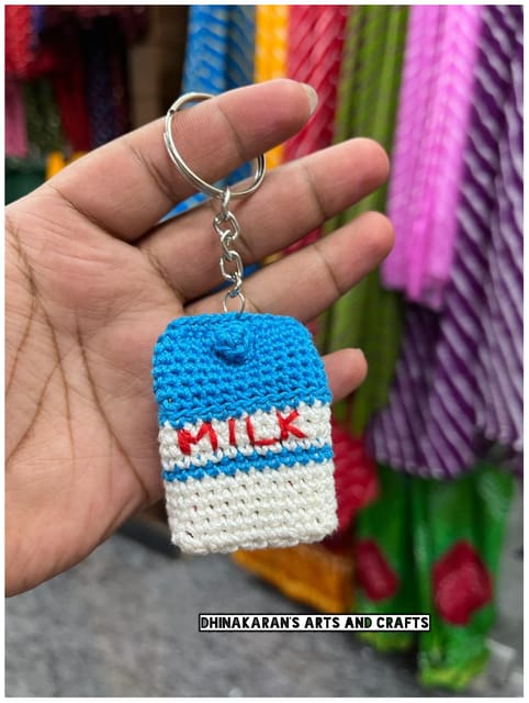 Milk Crochet Keychain