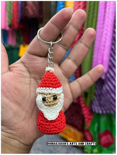 Santa Crochet Keychain