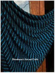 Black n Blue Lehariya Saree