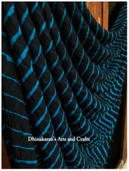 Black n Blue Lehariya Saree