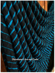 Black n Blue Lehariya Saree