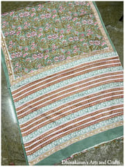 MulMul Cotton Hand Block Print Saree