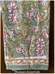 MulMul Cotton Hand Block Print Saree