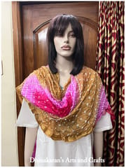 Multicolor Art Silk Bandhani Dupatta