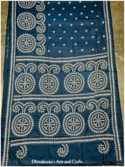 Victorian Clock Kutchwork Saree