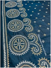 Victorian Clock Kutchwork Saree