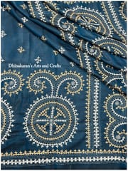 Victorian Clock Kutchwork Saree