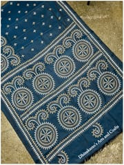 Victorian Clock Kutchwork Saree