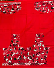 Floral Kanthawork Blouse Piece