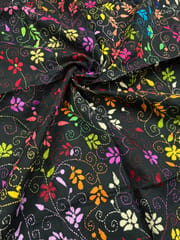 Multicolor Floral Kanthawork Blouse Piece