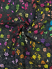 Multicolor Floral Kanthawork Blouse Piece