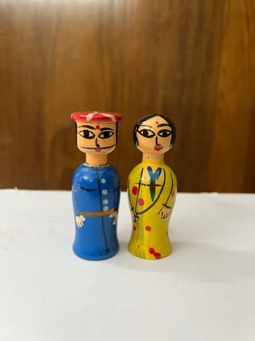 Miniature Village Couple Dolls