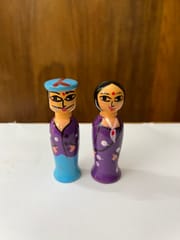 Miniature Village Couple Dolls