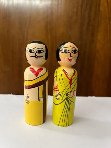 Miniature Indian Couple Dolls