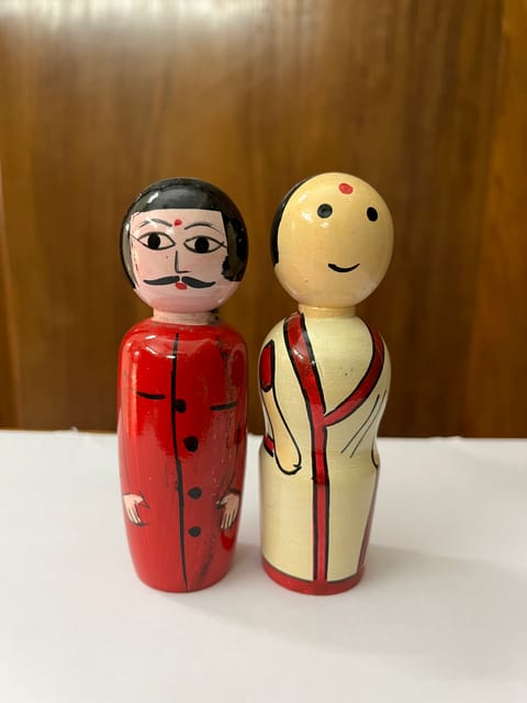 Miniature Indian Couple Dolls