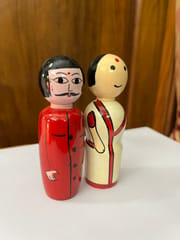 Miniature Indian Couple Dolls