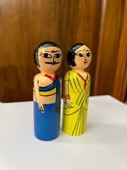 Miniature Indian Couple Dolls