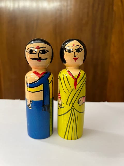 Miniature Indian Couple Dolls