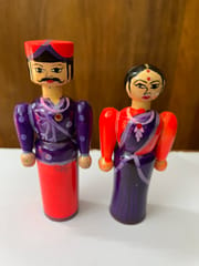 Miniature Village Couple Dolls