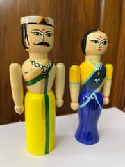 Miniature Village Couple Dolls-BIG