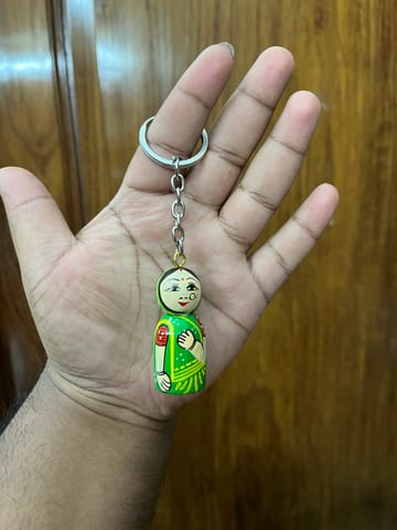 Indian Naari Doll Keychain