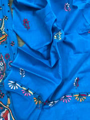 Village Theme Kanthawork Dress Material