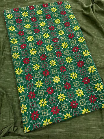 Art Silk Kanthawork Kurti Material