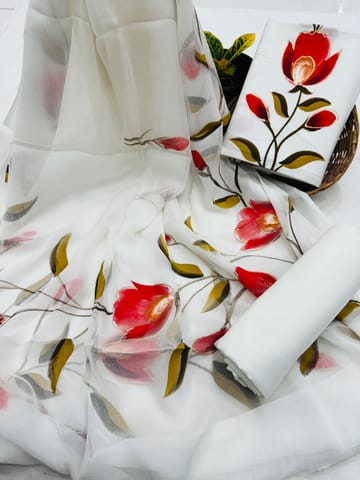 Hand Painted Dress Material