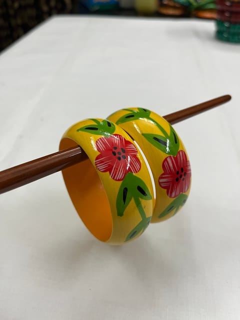 Handpainted Wooden Bangles