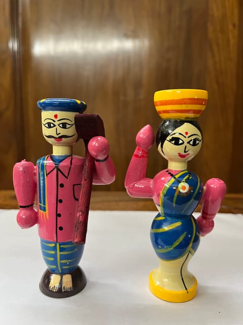 Mini Farmer Couple Dolls