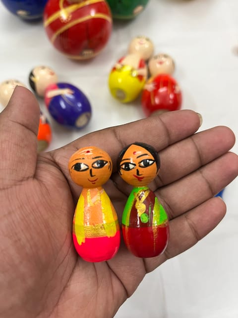 Mini Indian Couple Dolls